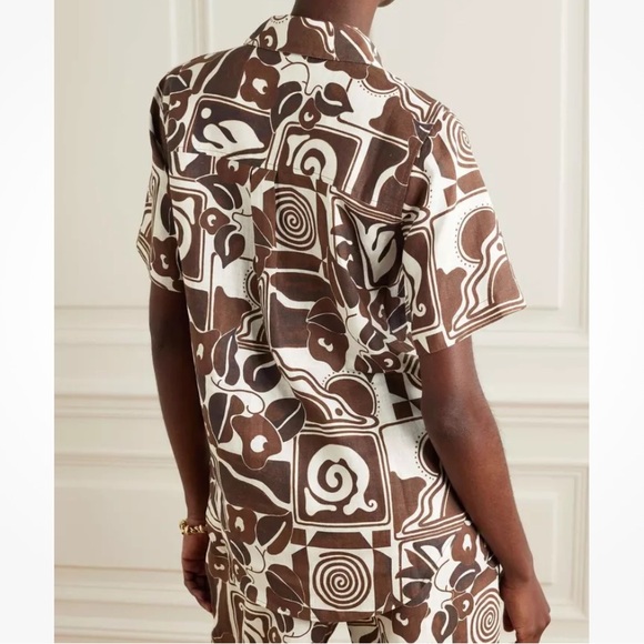 ❌SOLD OUT❌ MARA HOFFMAN Finn printed hemp shirt and straight-leg pants (SET) - Picture 6 of 16